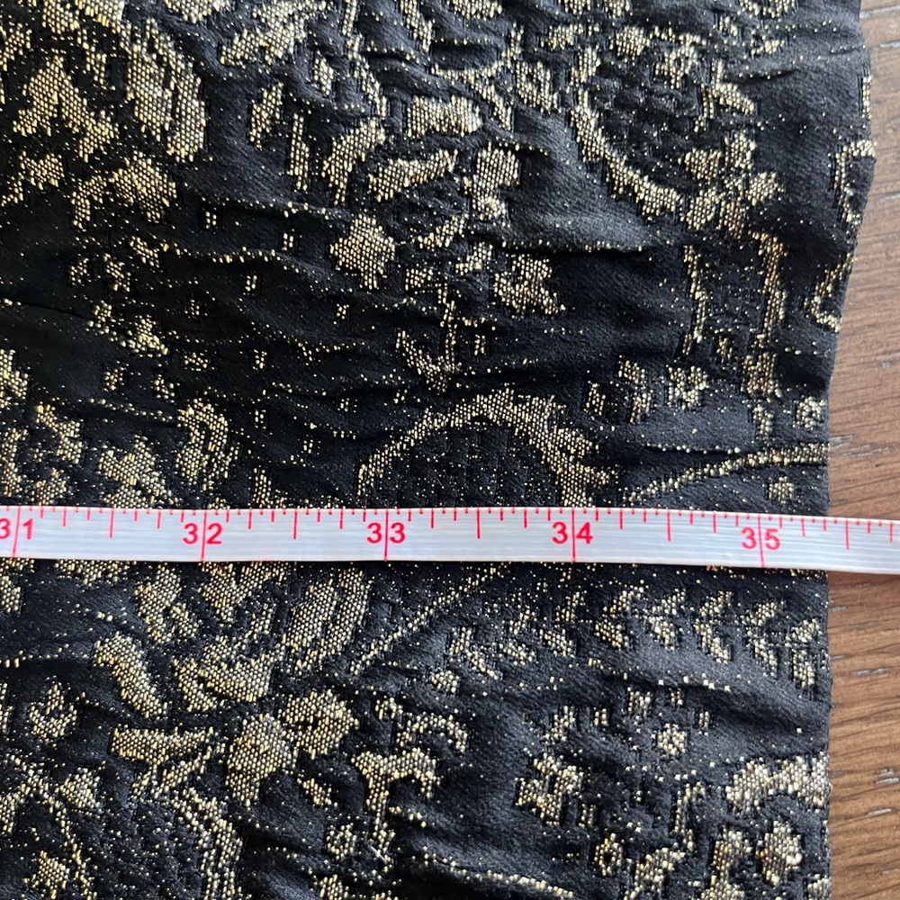 4.collective Black and Gold Damask Mini Skater Dress Size 4 - Picture 12 of 16